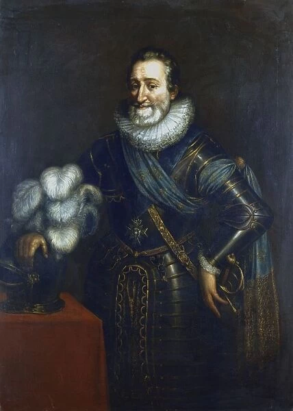 Henry IV (1553-1619) King of Navarre 1572, King of France from 1589. Portrait in armour