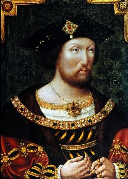 Henry VIII (1491-1547) king of England and Ireland from 1509. Anonymous portrait c1520