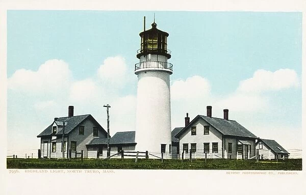 Highland Light, North Truro, Mass. Postcard. ca. 1888-1905, Highland Light, North Truro, Mass. Postcard