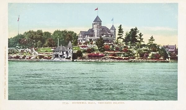 Hopewell Hall, Thousand Islands Postcard. 1904, Hopewell Hall, Thousand Islands Postcard