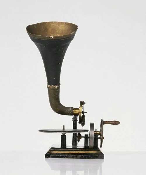 Horn gramophone, late 19th century