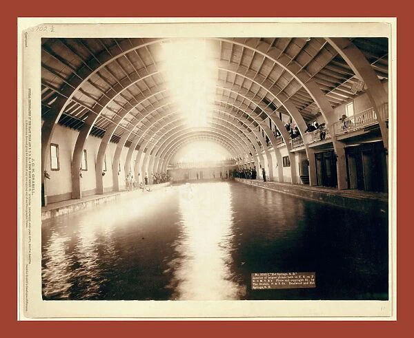 Hot Springs, S. D. Interior of largest plunge bath in U. S. on F. E. and M. V. R y, John C