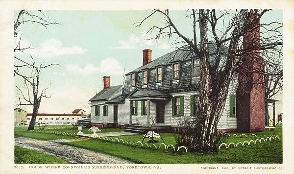 House Where Cornwallis Surrendered Postcard. 1903, House Where Cornwallis Surrendered Postcard