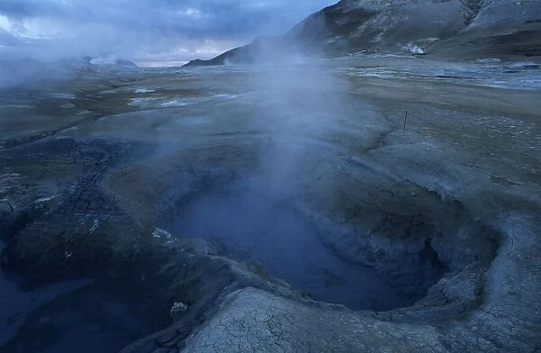 Iceland, Sudur-Thingeyjarsysla Region, Lake Myvatn (Gnat Lake) Area, Hverir geothermal field, Volcanic activity
