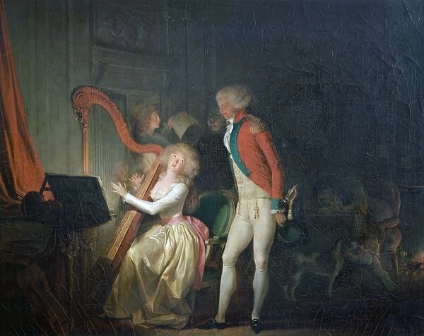 The Improvised Concert : Leopold Boilly (1761-1845) French painter. Young