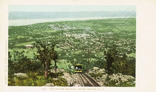 The Incline Railway, Mount Beacon Postcard. ca. 1903, The Incline Railway, Mount Beacon Postcard