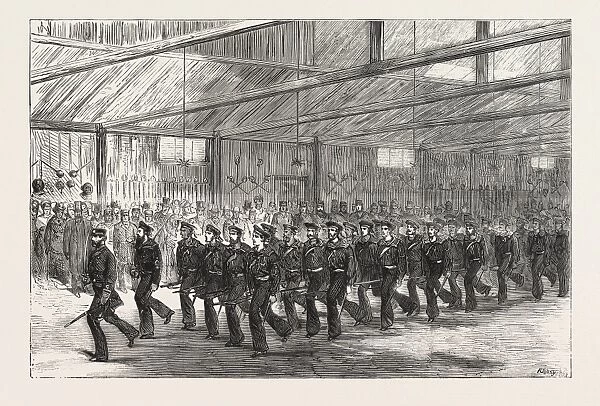 Inspection of the Royal Naval Artillery Volunteers, by Admiral Sir W. Tarleton, K