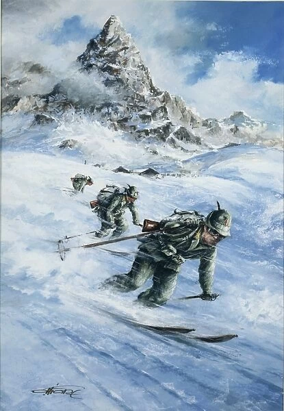 Italian Financiers on ski, 1940-50