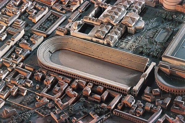 Italy, ancient Rome, plastic model with Maxentius Theatre