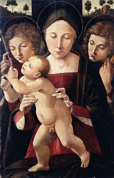 Italy, Asissi, Madonna and Child with two Angels, 1495-1500