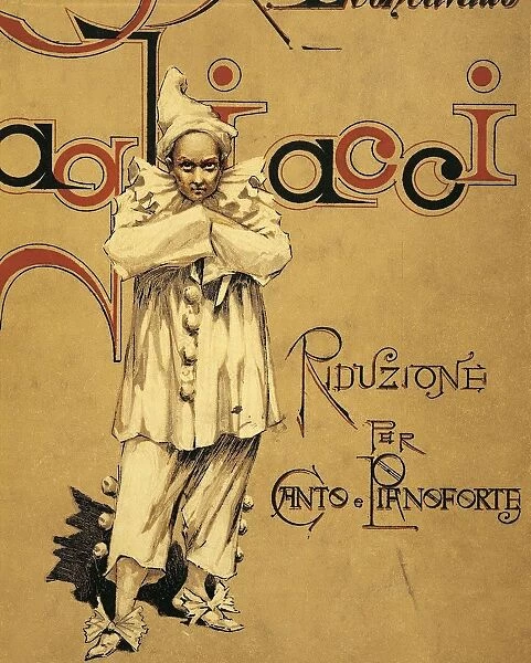 Italy, Bologna, Adaptation for voice and piano, Sonzogno edition for opera Pagliacci (Clowns) by Ruggero Leoncavallo (1857-1919)