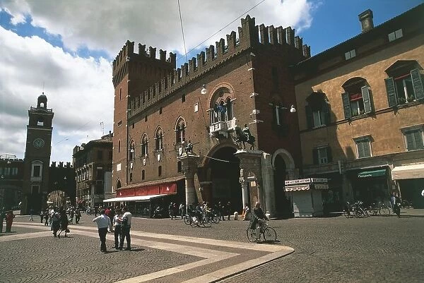 Italy, Emilia-Romagna Region, Ferrara, Former ducal palace on Piazza Municipale