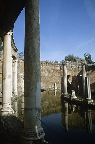 Italy, Lazio Region, Tivoli (Rome province), Hadrians Villa, Maritime Theatre