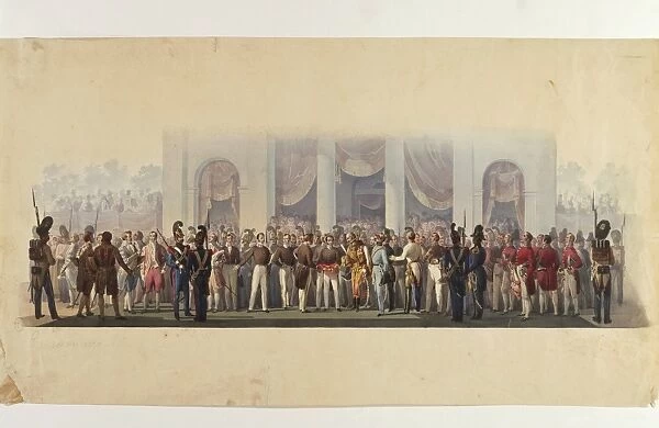 Italy, Milan, The Milanese Authorities waiting for Emperor Ferdinand I of Austria to Hand over the Keys to the City by Alessandro Sanquirico (1777-1849)
