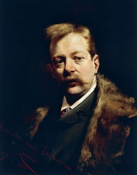 Italy, Milan, Portrait of Austrian baritone Giuseppe Kaschmann (1850 - 1925)