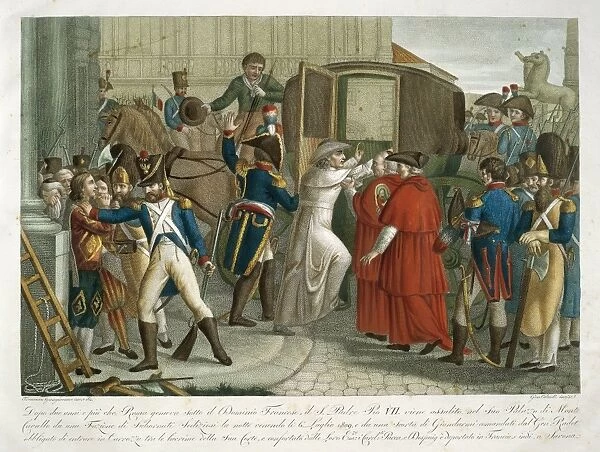 Italy, Napoleonic wars, arrest and deportation of Pope Pius VII (Luigi Barnaba Gregorio Chiaromonti, 1742-1823) on July 16, 1809