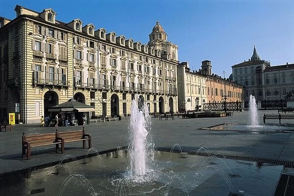 Italy, Piedmont, Turin, Savoy royal residence Castello del Valentino on square Piazza Castello