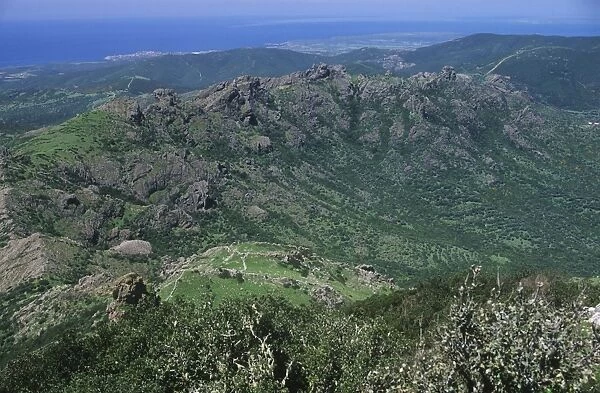Italy, Sardinia Region, Costa Verde, Medio Campidano province, Torre dei Corsari bay nearby Arbus seen from Mount Arcuentu