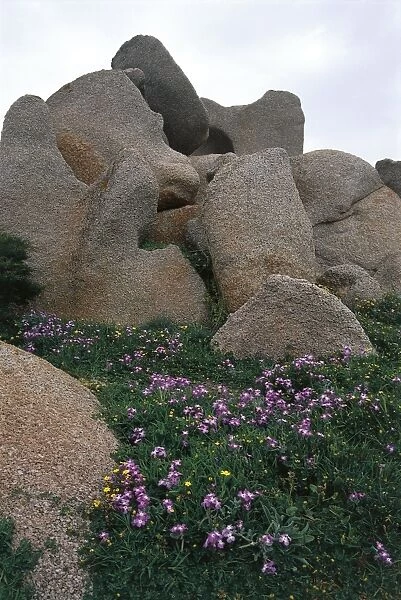 Italy, Sardinia Region, Gallura, Capo Testa, granite rocks at Valle della Luna
