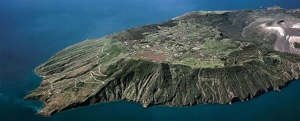 Italy, Sicily Region, Aeolian islands (Lipari Islands), Vulcano Island, aerial view
