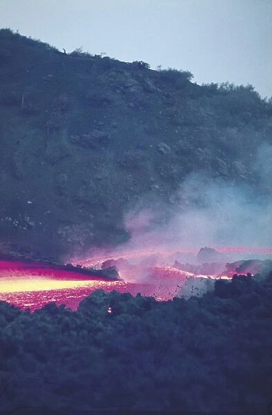 Italy, Sicily Region, eruption of Mount Etna
