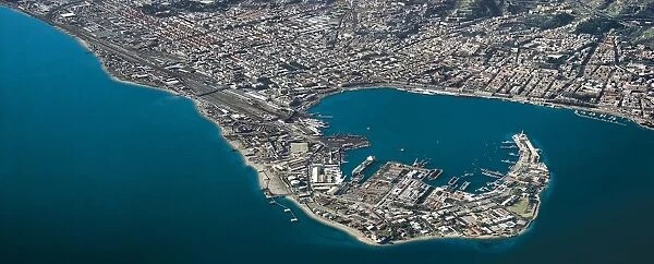 Italy, Sicily Region, port of Messina, aerial view