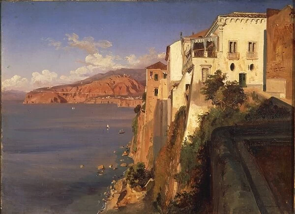 Italy, Torquato Tassos house in Sorrento by Teodoro Duclere, oil on canvas