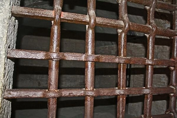 Italy, Venice, Close-up of prison bars