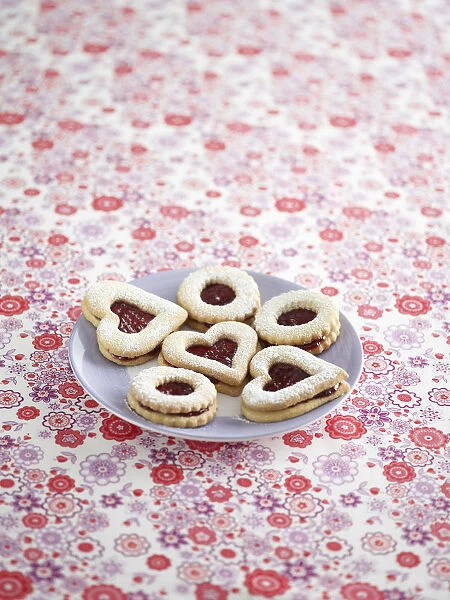 Jammy dodgers on a plate