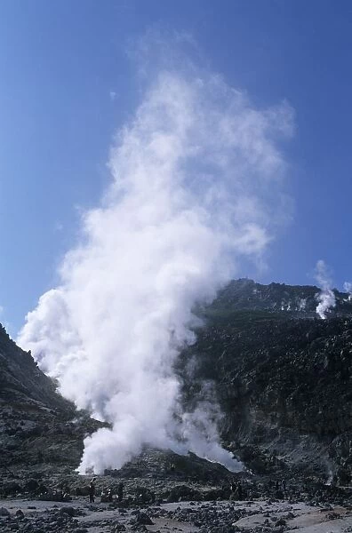 Japan, Hokkaido, Akan National Park, Iozan volcano, sulfurous vents