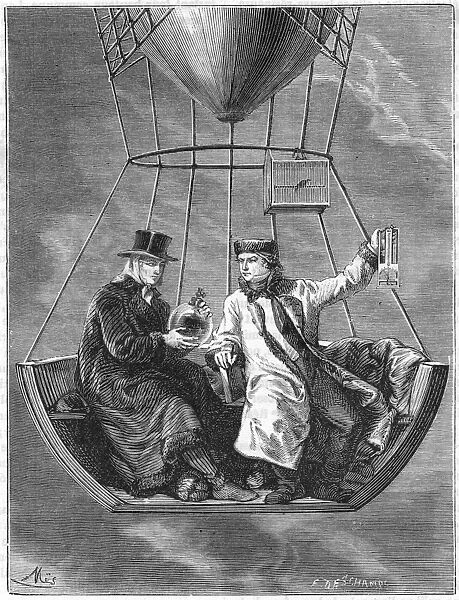 Jean Baptiste Biot (1774-1864) and Joseph Louis Gay-Lussac (1778-1850), left, making