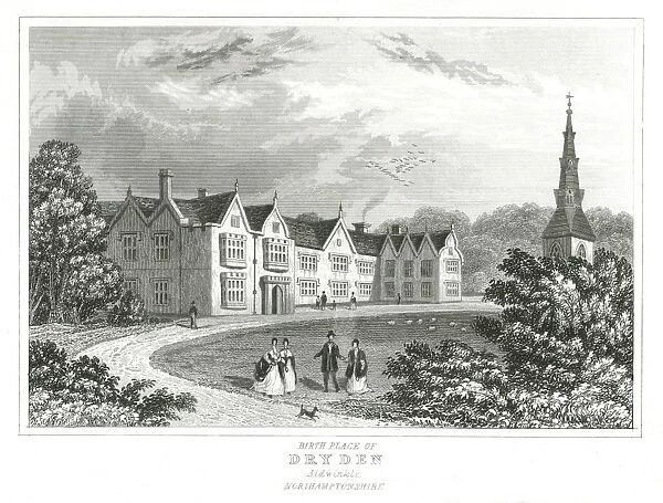 John Dryden (1631-1700) English poet. Drydens birthplace at Aldwinkle, Northamptonshire