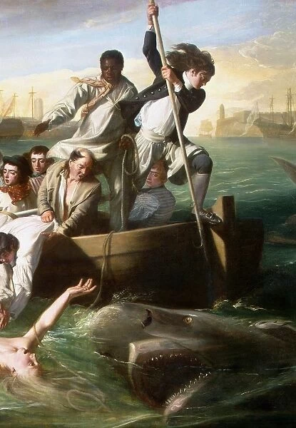 John Singleton Copley (1738 - 1815) American painter. Watson and the Shark (1778)