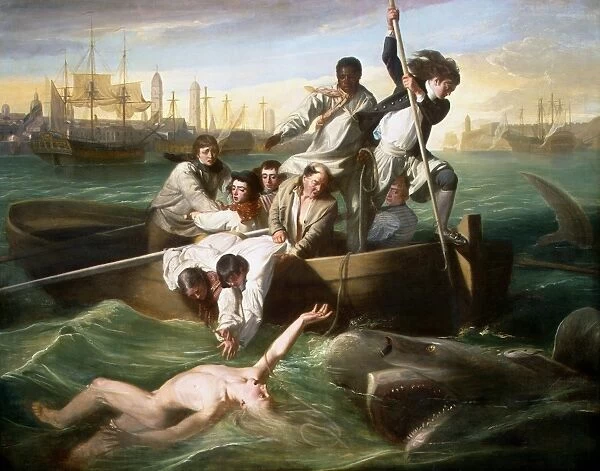 John Singleton Copley (1738 - 1815) American painter. Watson and the Shark (1778)
