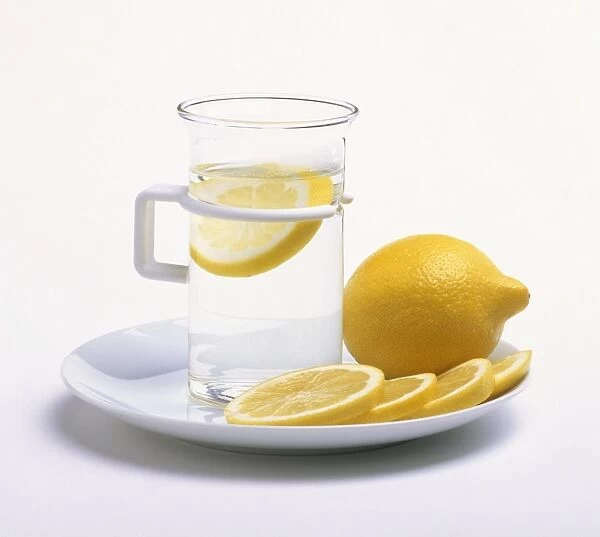 Jug of water with lemons
