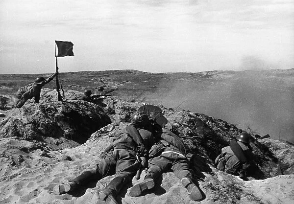Khalkhin gol battle, east mongolia (manchukuo), august 1939, soviet red army fighting japanese (kwangtung army)