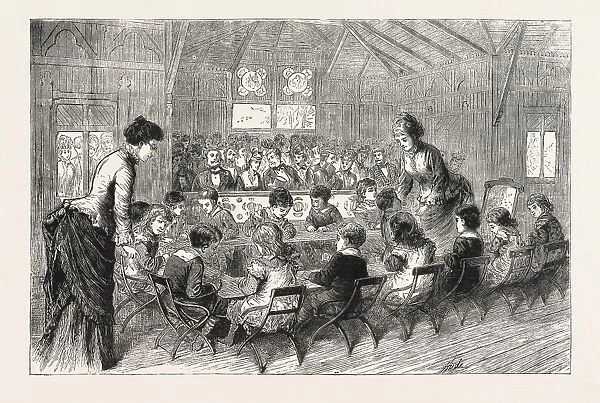 Kindergarten Cottage, Philadelphia Exhibition, Engraving 1876, Us, Usa, America