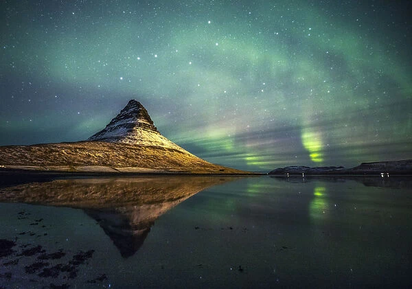 Kirkjufell and Aurora in Iceland