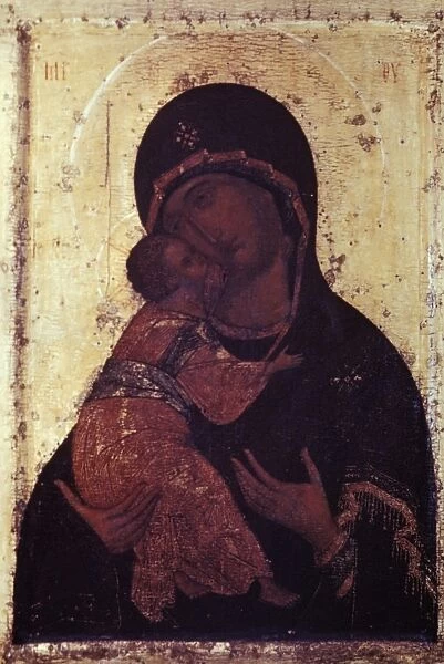 Our lady of vladimir icon by andrei rublyov, 1408