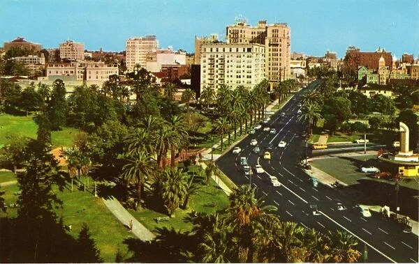Lafayette Park and Wilshire Boulevard, Los Angeles, California