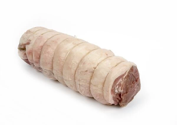 Whole lamb noisette joint on white background