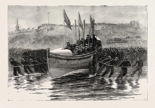 The Launch Of A New Lifeboat At Cullercoats Northumberland