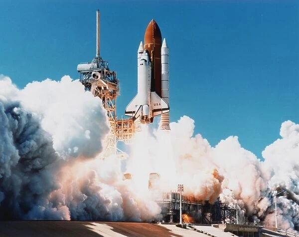 Launch of Space Shuttle Columbia from Kennedy Space Center, Florida, 4 April 1997
