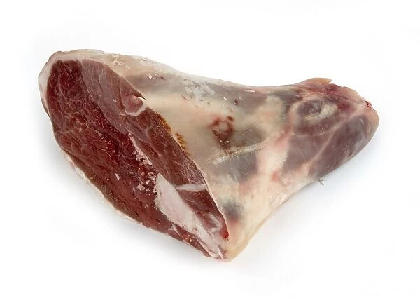 Leg of mutton on white background