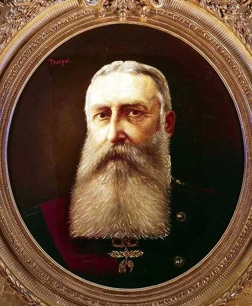 Leopold II (1835-1909) King of Belgium from 1865. Portrait by Pierre Tossyn