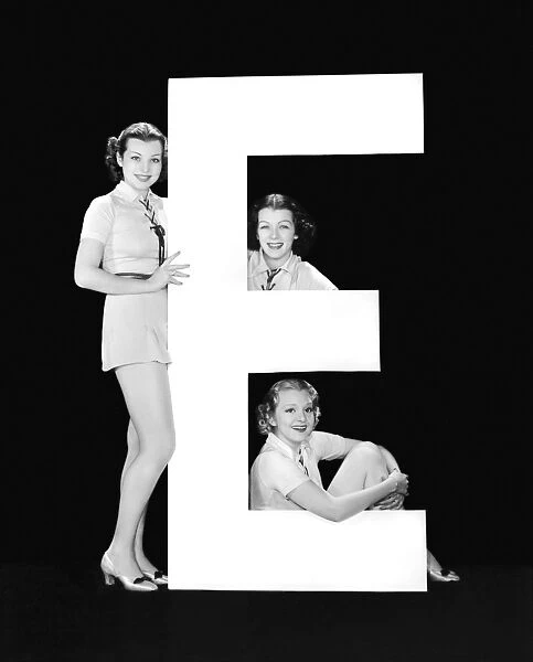 The Letter E And Three Women
