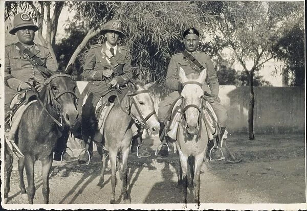 Libya, Homs, Horseback patrol of Italian Financiers, 1935