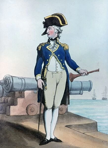 Lieutenant of the Watch 1799. Print by Thomas Rowlandson (1756-1827). Aquatint