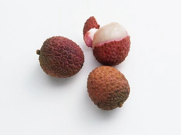 Litchi chinensis (Lychee), Chinese fruit, close-up