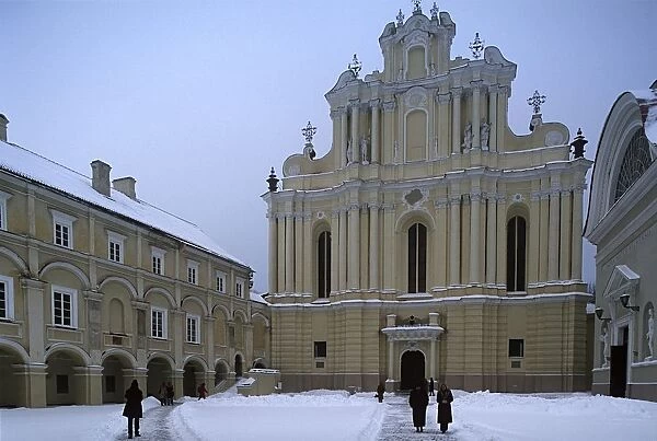 Lithuania, Vilnius, old town, University, Universitas, 16th-20th century, inner courtyard, St. John Church, Sv. Jono baznycia, 1738-49